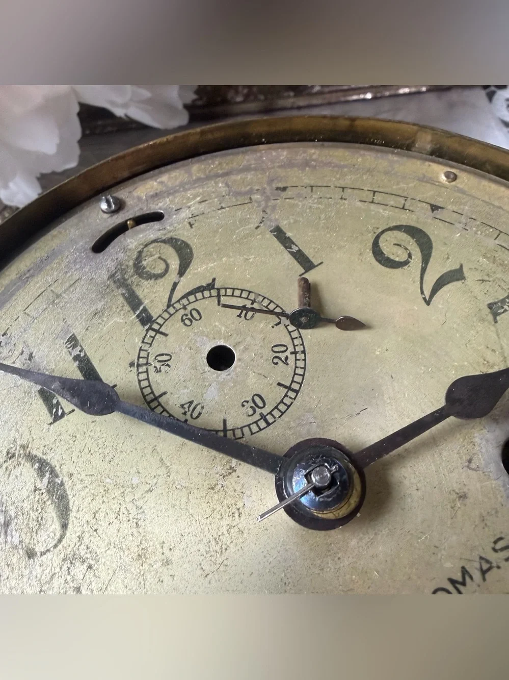 Seth Thomas Nautical brass ships wheel bell clock parts repair